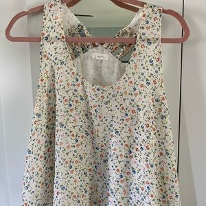 Floral swing crop top